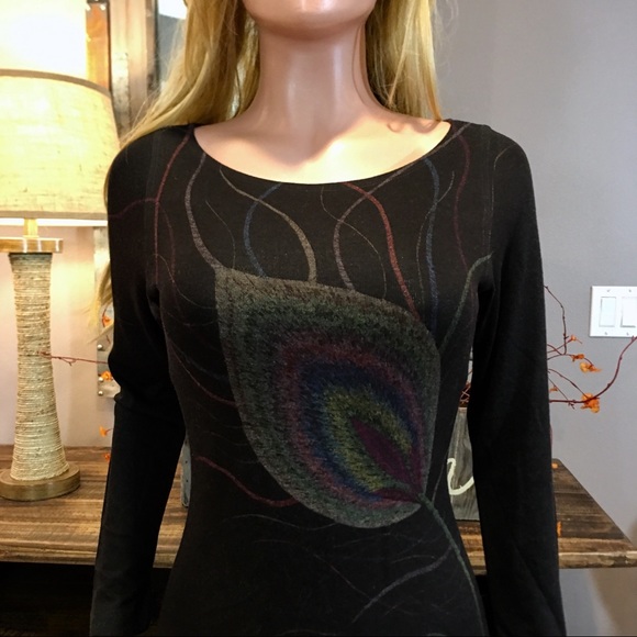 Nally & Millie Dresses & Skirts - ADORABLE Peacock feather sweater dress